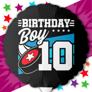 10 Year Old Hockey Party Theme 10th Birthday Boy Balloon