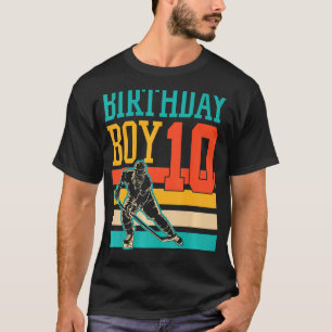 10 Year Old Ice Hockey Themed 10th Birthday Party T-Shirt