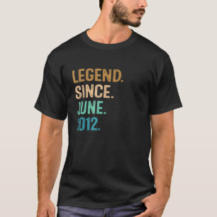 10 Year Old Legend Since June 2012 10th Birthday T-Shirt