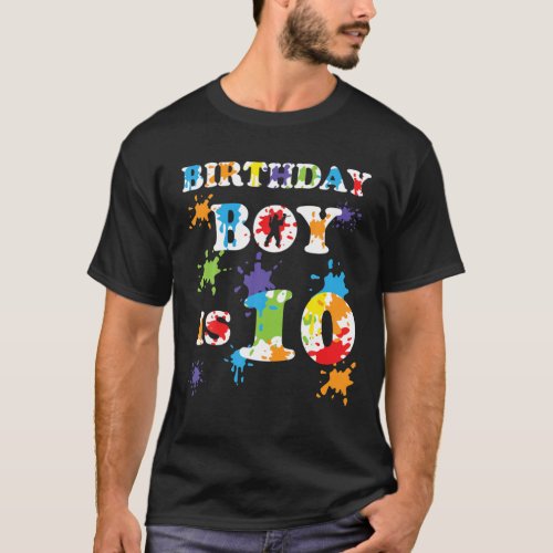 10 Year Old Paintball Birthday Party 10Th Birthday T_Shirt
