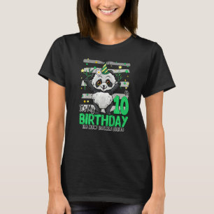 10 Year Old Panda 10th Birthday Girl Boy Panda Bir T-Shirt