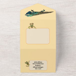 10 year old Reptile Park Birthday All In One Invitation