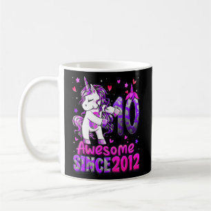 10 Year Old Unicorn Floss 10th Birthday Girl Unico Coffee Mug