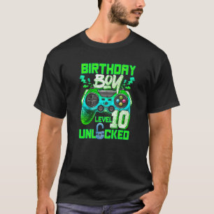 10 Year Old Video Games Gaming Level 10 Birthday B T-Shirt