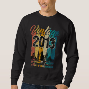 10 Year Old Vintage 2013 10th Birthday party Sweatshirt