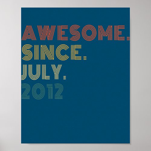 10 Year Old Vintage Awesome Since July 2012 10th Poster