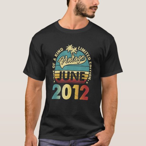 10 Year Old Vintage June 2012  10th B Day T_Shirt