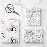 10 year Wedding Anniversary Custom Wrapping Paper Sheets<br><div class="desc">3 sheets of coordinated 10th Anniversary wrapping paper.  One sheet is customized with your name.</div>
