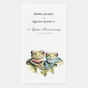 10 Year Wedding Anniversary Garden Casual Party Paper Guest Towels