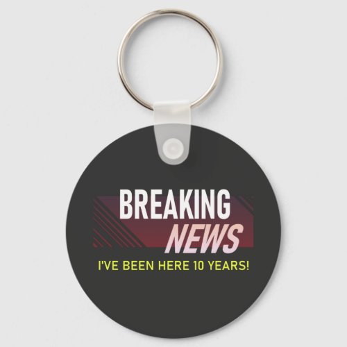 10 Year Work Anniversary 10th Employee Gift Keychain