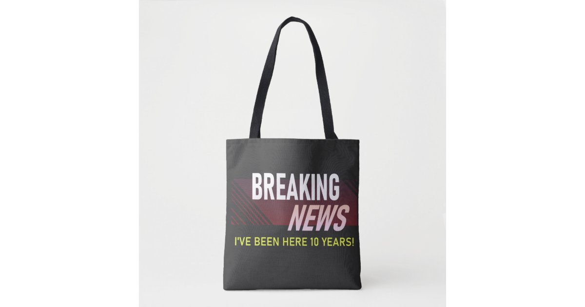 10 Year Work Anniversary Personalized with Name Tote Bag