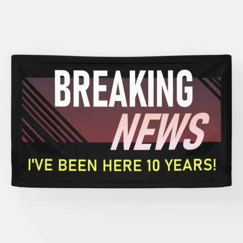 10 Year Work Anniversary 10th Employee Party Banner