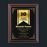 10 Year Work Anniversary | Employee Appreciation Award Plaque<br><div class="desc">10-year work anniversary quotes award,  for Employee Appreciation. personalized gift</div>