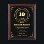 10 Year Work Anniversary | Employee Appreciation Award Plaque<br><div class="desc">10 year work anniversary quotes award,  for Employee Appreciation. personalized gift</div>