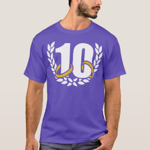 10 years 10th wedding anniversary wreath T-Shirt