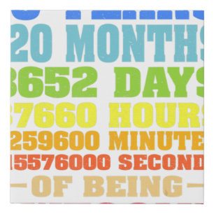 10 Years 120 Months Of Being Awesome 10th Birthday Faux Canvas Print