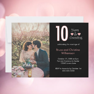 10 years and counting anniversary Personalize Invitation