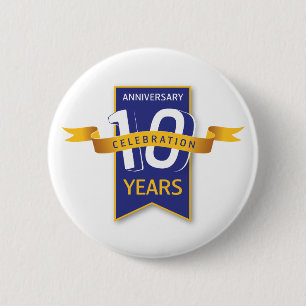10 Years Anniversary Design Button