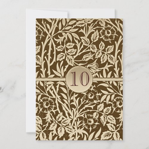 10 years anniversary invitation vintage design