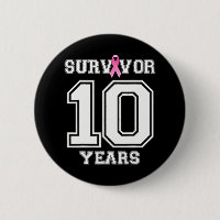 10 Years Breast Cancer Survivor For Women Pink