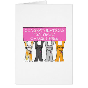 10 Years Cancer Free Congratulations Cards