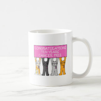 10 Years Cancer Free Congratulations Coffee Mug