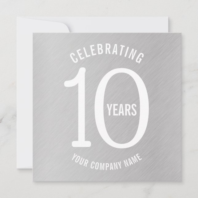 10 years corporate anniversary party invitations (Front)