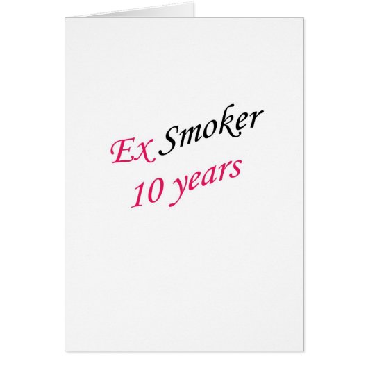 10 years ex-smoker cards (Front)