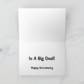 10 Years Is A Big Deal! Anniversary Card (Inside)