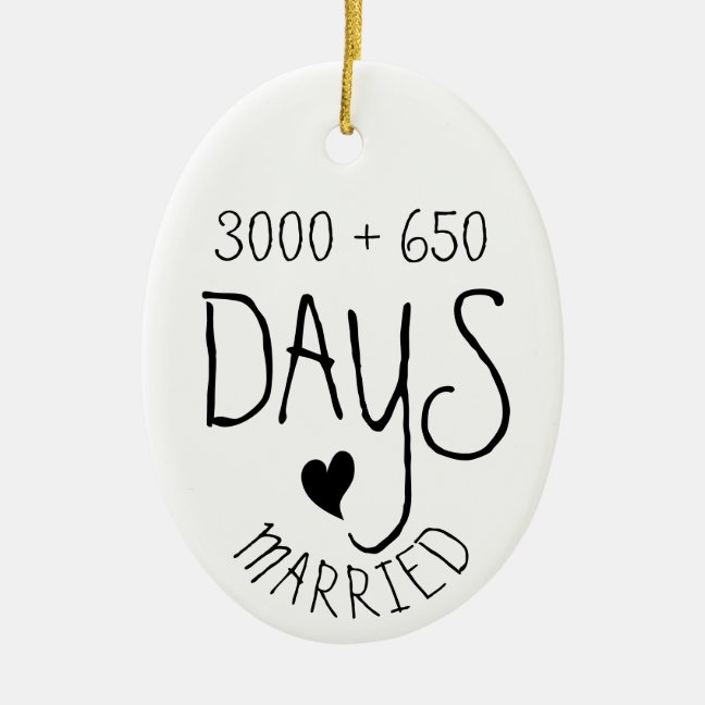 10 Years Married Love Ceramic Ornament