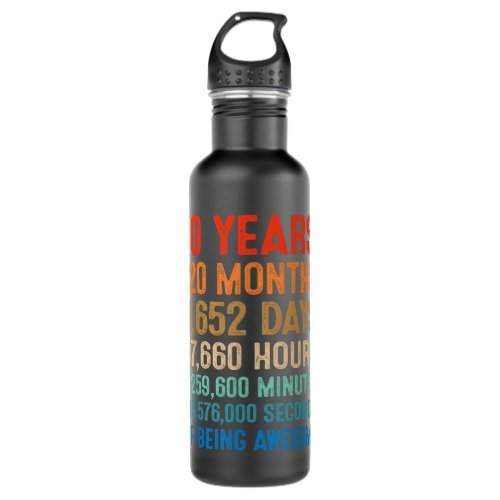 10 Years Of Being Awesome 10th Birthday Boys Girls Stainless Steel Water Bottle