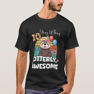 10 Years Of Being Otterly Awesome Sea Otter Tenth T-Shirt