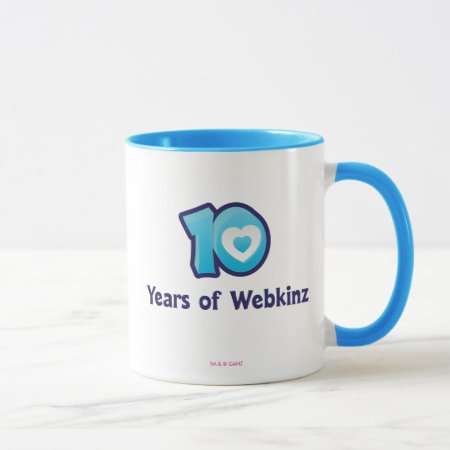 10 Years Of Webkinz Logo Mug
