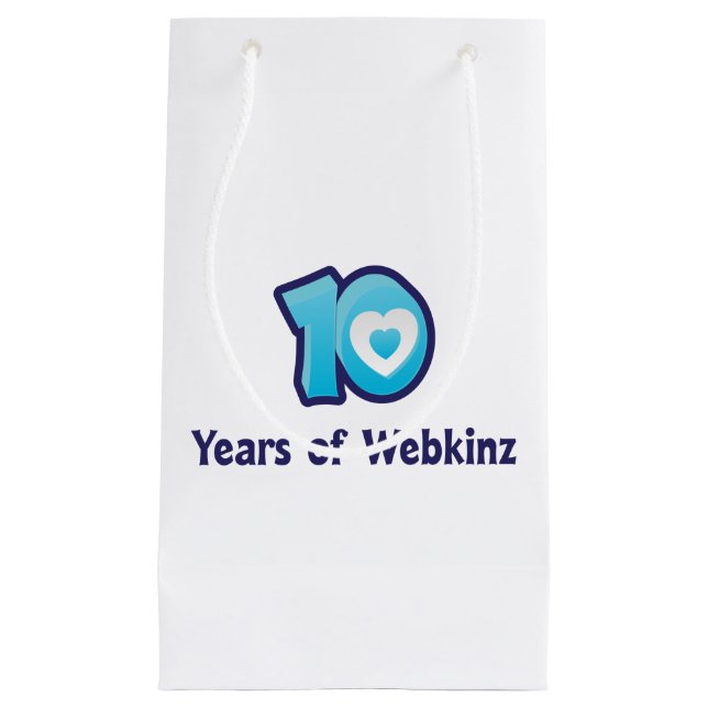 10 Years of Webkinz Logo Small Gift Bag (Front)