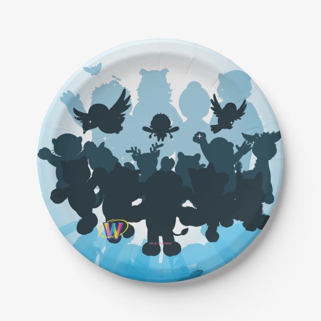 10 Years of Webkinz Silhouette Paper Plates (Front)