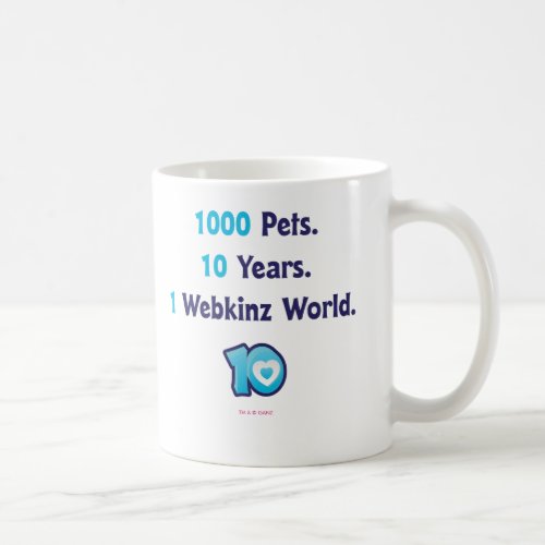 10 Years of Webkinz Stats Coffee Mug