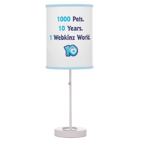 10 Years of Webkinz Stats Table Lamp