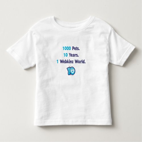 10 Years of Webkinz Stats Toddler T_shirt