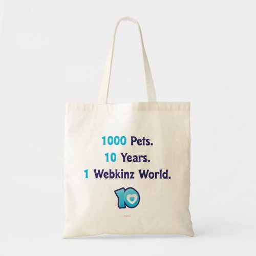 10 Years of Webkinz Stats Tote Bag