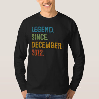 10 Years Old 10th Bday Boys Legend Since December T-Shirt