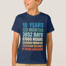 10 Years Old 10th Birthday Boy Girl Anniversary