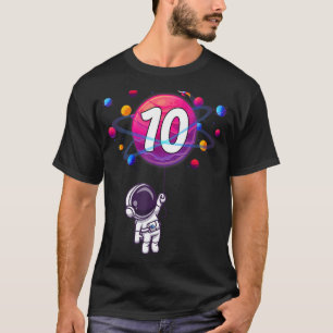 10 Years Old Birthday 10th Birthday Boy Astronau T-Shirt