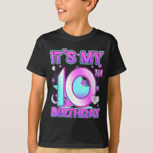 10 Years Old Birthday Kp Kids 10th Birthday Girls T-Shirt