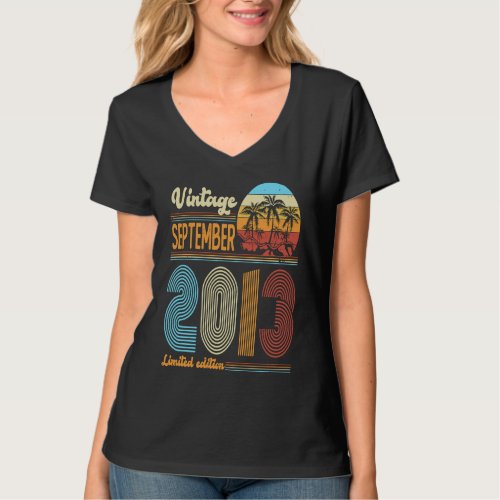 10 Years Old Birthday  Vintage September 2013 T_Shirt