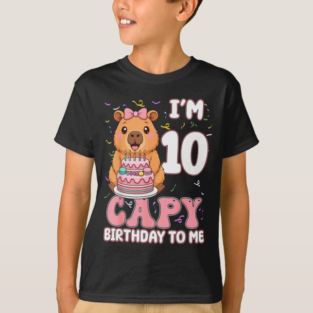 10 Years Old Capy Birthday To Me 10th Birthday Cap T-Shirt (Front)