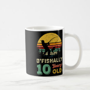 10 Years Old Fishing Gift 10 Yo Ten Year Old 10th Coffee Mug