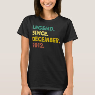 10 Years Old Legend Since December 2012 10th Birt T-Shirt