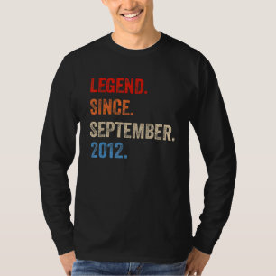 10 Years Old Legend Since September 2012 10th Bir T-Shirt
