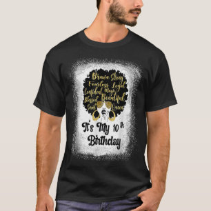 10 Years Old Leopard Melanin Girl It'S My Birthday T-Shirt