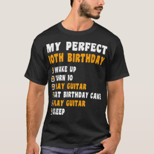 10 Years Old My Perfect 10th Birthday Guitar 10th  T-Shirt